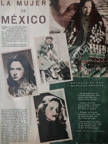 CARTEL ANTIGUO ORIGINAL DE MUJERES DE LA ALTA SOCIEDAD MEXICANA 1953 ASM - Imagen 4