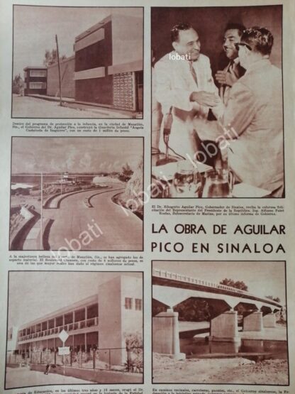 CARTEL ANTIGUO ORIGINAL DE OBRAS DE RIGOBERTO AGUILAR PICO 1955