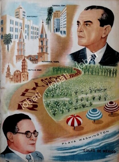 CARTEL ANTIGUO ORIGINAL DE INAUGURAN CARRETERA PLAYA WASHINGTON 1955 - Imagen 5