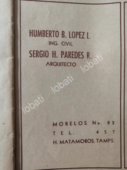 CARTEL ANTIGUO ORIGINAL DE 9 PUBLICIDADES ANTIGUAS DE MATAMOROS 1955 - Imagen 5