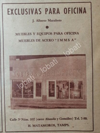 CARTEL ANTIGUO ORIGINAL DE 9 PUBLICIDADES ANTIGUAS DE MATAMOROS 1955 - Imagen 10