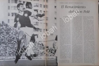 CARTEL ANTIGUO ORIGINAL DE EL FUTBOLISTA PELE RENACE 1969