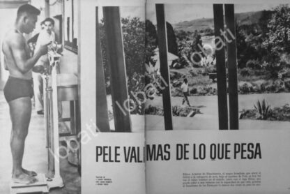 CARTEL ANTIGUO ORIGINAL DE EL FUTBOLISTA PELE, SU VIDA 1951