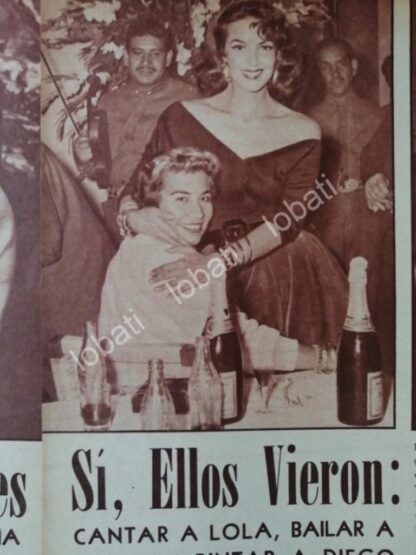 CARTEL ANTIGUO ORIGINAL DE MARIA FELIX Y LOLA BELTRAN 1950s - Imagen 2