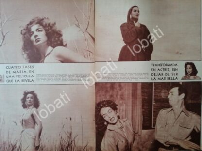 CARTEL ANTIGUO ORIGINAL DE MARIA FELIX Y SU CARRERA 1957