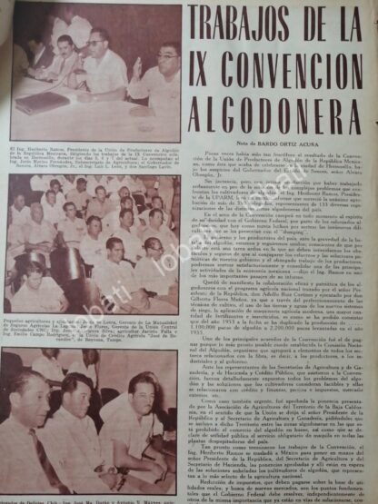 CARTEL ANTIGUO ORIGINAL DE ALVARO OBREGON JR. Y ALGODONEROS DE SONORA 1956 - Imagen 5