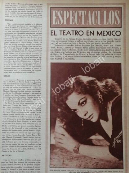 CARTEL ANTIGUO ORIGINAL DE LA VEDETTE GILDA FONTANA 1956