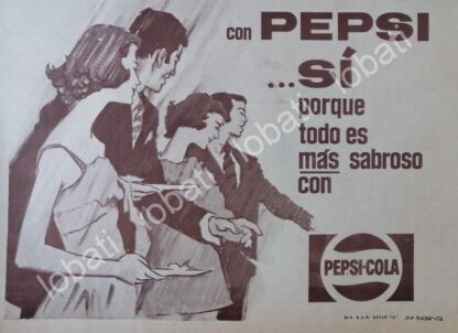 CARTEL ANTIGUO ORIGINAL DE . PEPSI...SI 1970