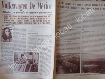 CARTEL ANTIGUO ORIGINAL DE . 10 ANIVERSARIO VOLKSWAGEN MX 1974