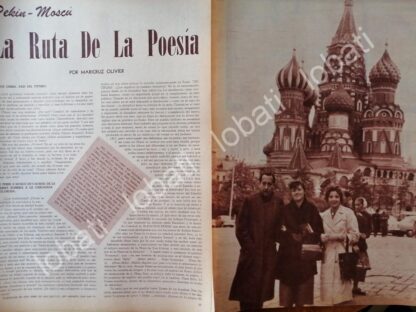 CARTEL ANTIGUO ORIGINAL DE . MARICRUZ OLIVIER EN MOSCU 1959