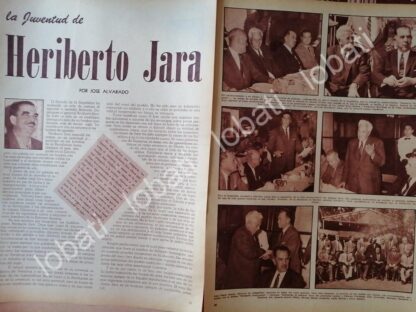 CARTEL ANTIGUO ORIGINAL DE HERIBERTO JARA RECIBE MEDALLA B.D