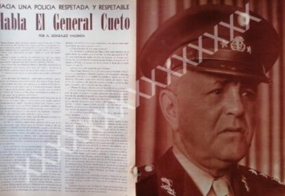 CARTEL ANTIGUO ORIGINAL DE . GENERAL. LUIS CUETO RAMIREZ 1959