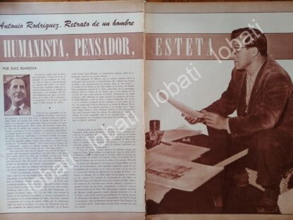 CARTEL ANTIGUO ORIGINAL DE ANTONIO RODRIGUEZ DIAZ FONSECA 1960s / ESCRITORES