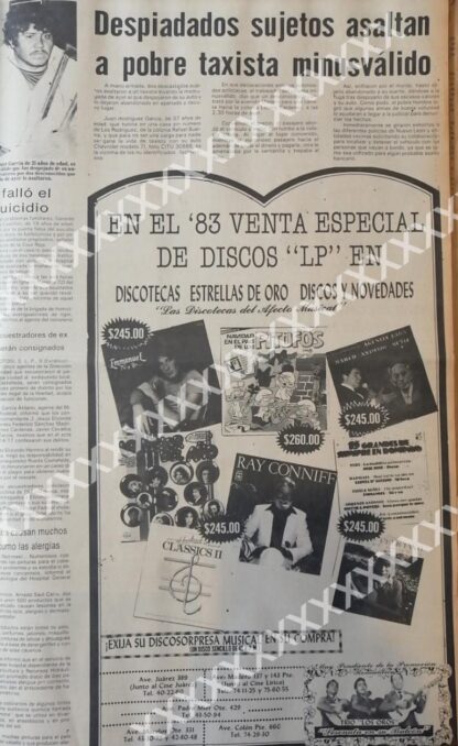 CARTEL ANTIGUO ORIGINAL DE DISCOTECAS ESTRELLAS DE ORO 1983 3