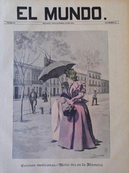 PORTADA ANTIGUA ORIGINAL  1897. JOSE Ma. VILLASANA, LA AMAMEDA /51