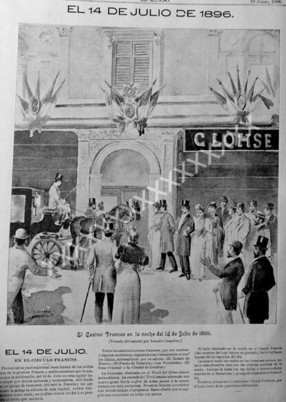 CARTEL ANTIGUO. EL CASINO FRANCES DEL D.F 1896