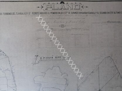 MAPA ANTIGUO DE TLAHUALILO Y DON PEDROTE 1896 - Imagen 2