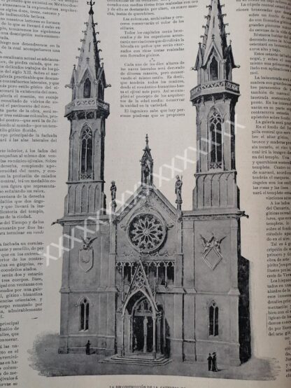 CARTEL ANTIGUO. RECONSTRUYEN CATEDRAL DE JALAPA 1896 - Imagen 2