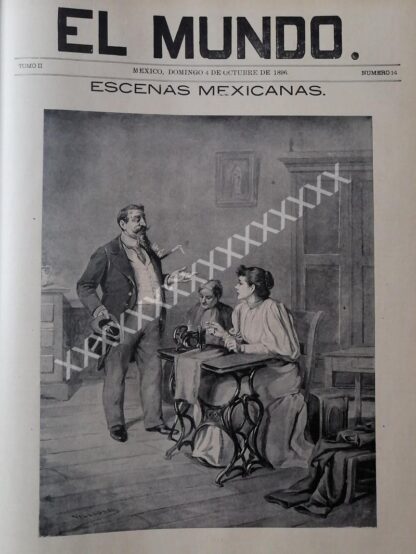 PORTADA ANTIGUA 1896 DE JOSE Ma. VILLASANA, A MAQUINA