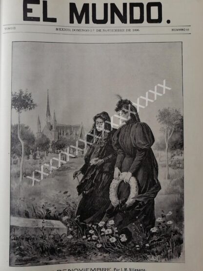 PORTADA ANTIGUA 1896 JOSE Ma. VILLASANA /DIA DE MUERTOS