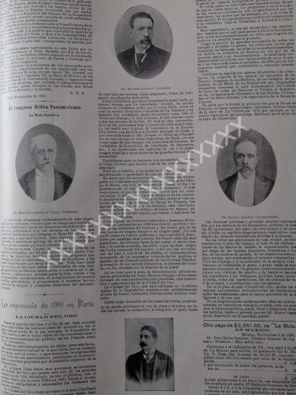 NOTA ANTIGUA. CONGRESO MEDICO PANAMERICANO 1896