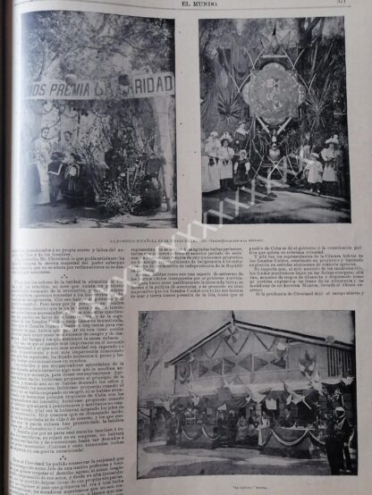 PORTADA ANTIGUA Y NOTAS 1896 ROMERIA EN TIVOLI DEL ELISEO - Imagen 2