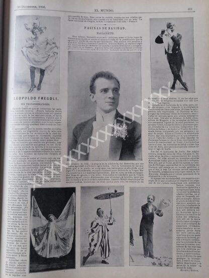 NOTA DE PRENSA 1896 ACTOR. LEOPOLDO FREGOLI