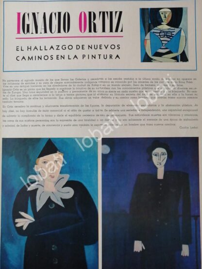 AFICHE RETRO. INICIOS DEL PINTOR. IGNACIO ORTIZ 1968