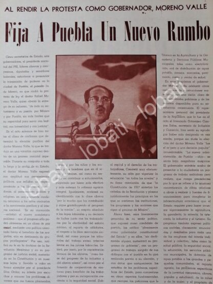 AFICHE RETRO MORENO VALLE RINDE PROTESTA 1969