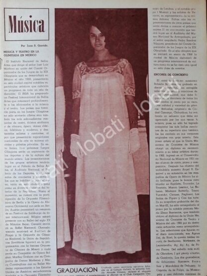 NOTA DE PRENSA ANTIGUA. LETICIA ALCAYDE VELASCO SE GRADUA. 1969