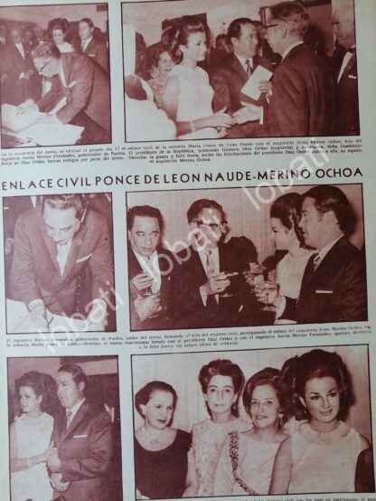 NOTA DE PRENSA ANTIGUA . BODA. MERINO PONCE 1969