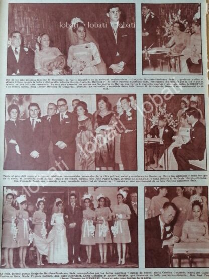 AFICHE RETRO. BODA DE PATRICIO ZAMBRANO SADA 1964 - Imagen 3