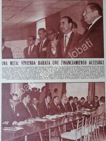 AFICHE RETRO. XLIV CONVENCION BANCARIA, NUEVO LAREDO 1966 - Imagen 2