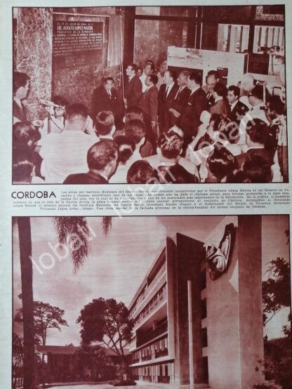 AFICHE RETRO. INAUGURAN CLINICA IMSS. CORDOBA VER. 1964