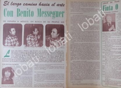 NOTA DE PRENSA RETRO. BENITO MESSEGUER 1979 /PINTORES