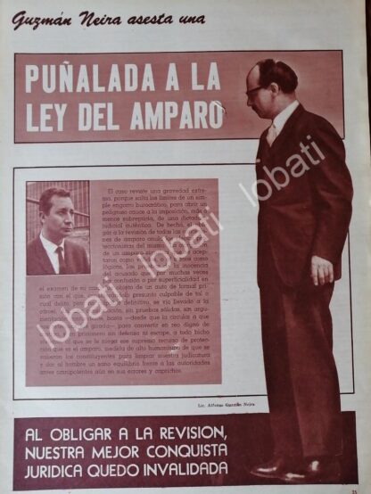 AFICHE RETRO CRITICA A ALFONZO GUZMAN NEIRA 1964 /ABOGADOS