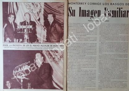 NOTA DE PRENSA. CESAR LAZO TOMA POSESION EN MONTERREY 1967 /PLT