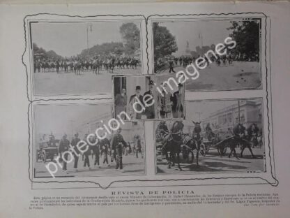 AFICHE ANTIGUO 1912 DESFILE DE LA POLICIA MONTADA