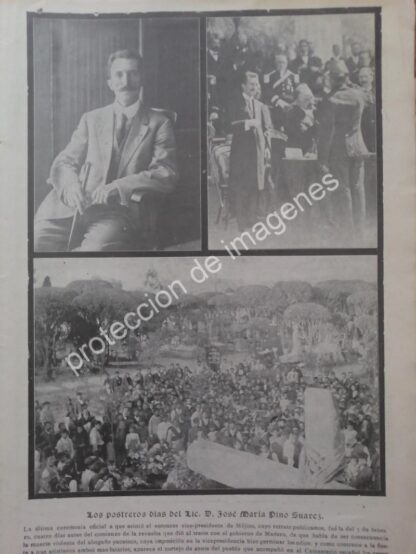 AFICHE ANTIGUO 1913 DECENA TRAGICA, JOSE. M. PINO SUAREZ