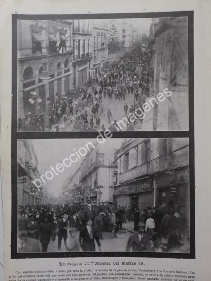 AFICHE ANTIGUO 1913 DECENA TRAGICA DETENCION DE MADERO