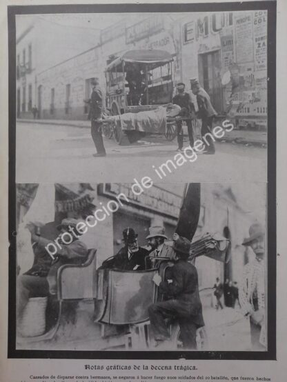 AFICHE ANTIGUO 1913 DECENA TRAGICA Y REVOLUCION - Imagen 3