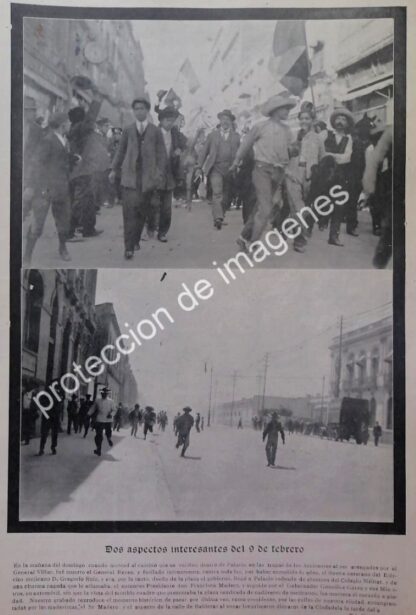 AFICHES ANTIGUOS ORIGINALES DE LA DECENA TRAGICA 1913 - Imagen 2