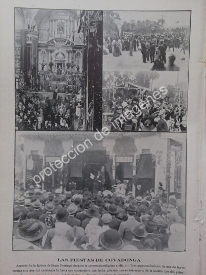 AFICHE ANTIGUO 1912 FIESTAS DE COVADONGA D.F /ASM