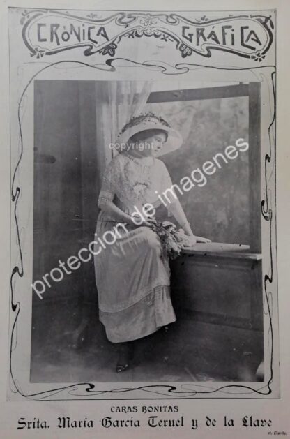 AFICHE ANTIGUO 1912 MARIA GARCIA TERUEL Y DE LA LLAVE /ASM