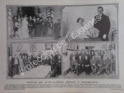 AFICHE ANTIGUO 1912. BODA. IZAGUIRRE MERCADO Y MAS /ASM