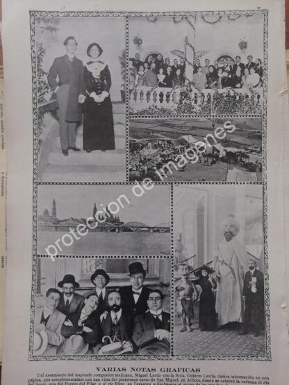 AFICHE ANTIGUO 1913. BODA. LERDO LERDO Y MAS /ASM