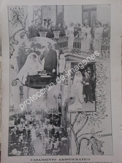 AFICHE ANTIGUO 1913. BODA. DE PINEDA ORTIZ /ASM