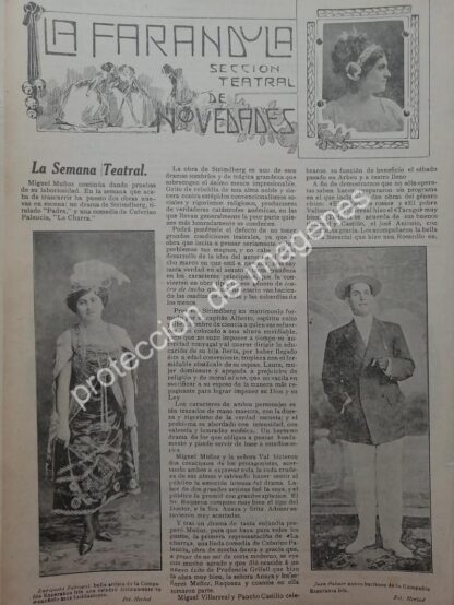 AFICHE ANTIGUO 1912 JUAN PALMER EN TEATRO IRIS