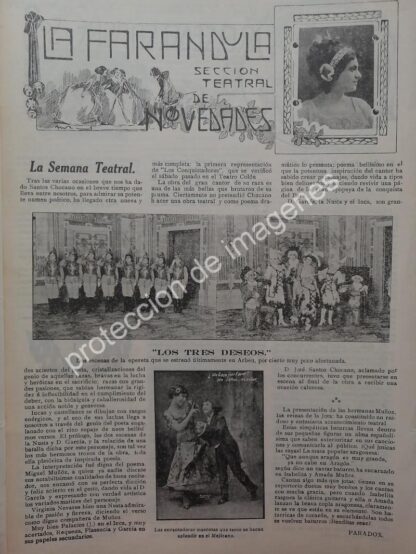 AFICHE ANTIGUO 1912 EL TEATRO COLON D.F