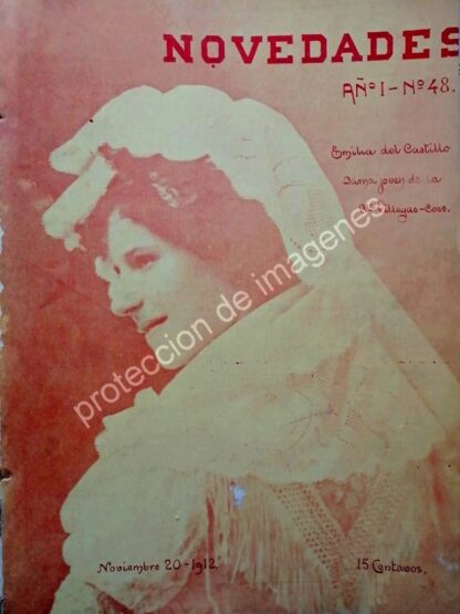 PORTADA ANTIGUA ORIGINAL 1912 LA ACTRIZ. EMILIA DEL CASTILLO